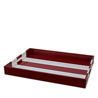 Addison Ross 22 x 16 Denim Stripe Lacquer Tray