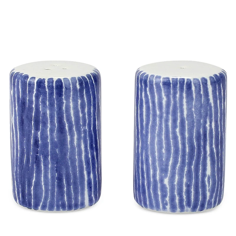 Vietri Santorini Striped Salt & Pepper Shakers