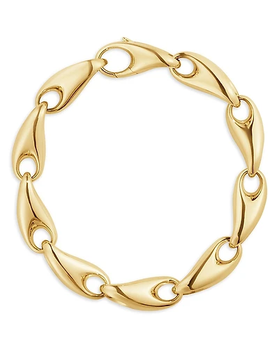 Georg Jensen 18K Yellow Gold Reflect Large Link Bracelet