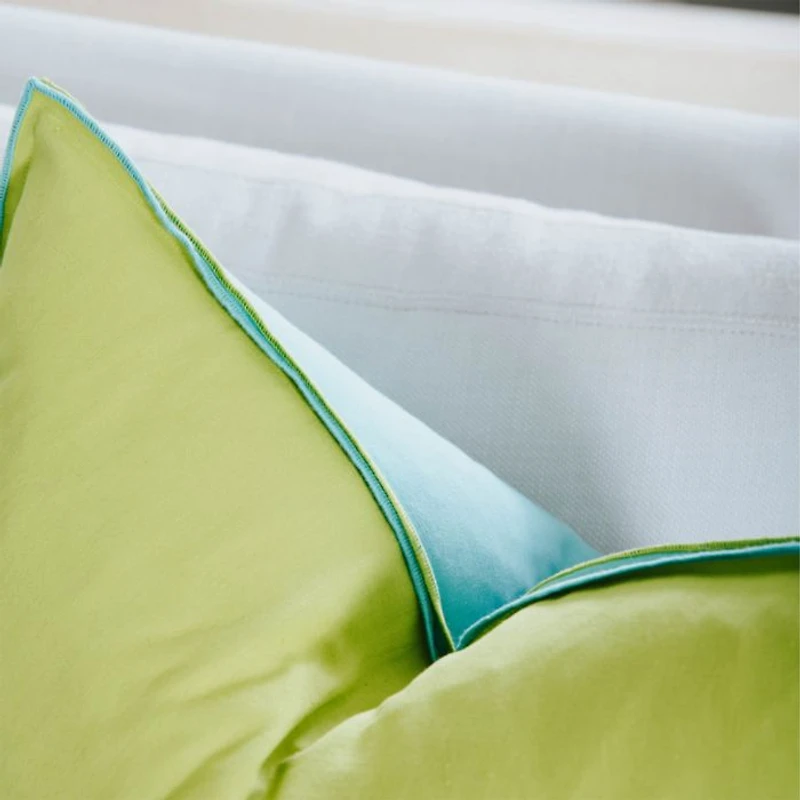 Blue/Green Two-Toned Decorative Pillow, 22" x 22"
