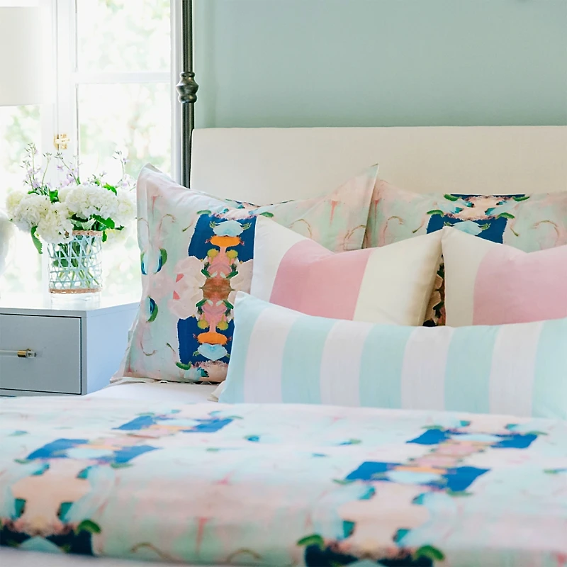 Laura Park Designs Monet's Garden Navy Duvet Cover