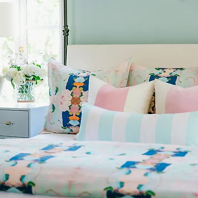 Laura Park Designs Monet's Garden Navy Duvet Cover