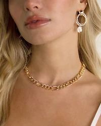 Cuffed Love Pavé Collar Necklace in 18K Gold Plated, 16"