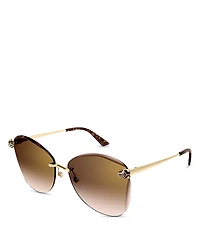 Cartier Panthere Classic Butterfly Sunglasses, 62mm