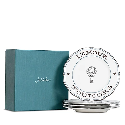 Juliska L'Amour Toujours Dessert Plates, Set of 4