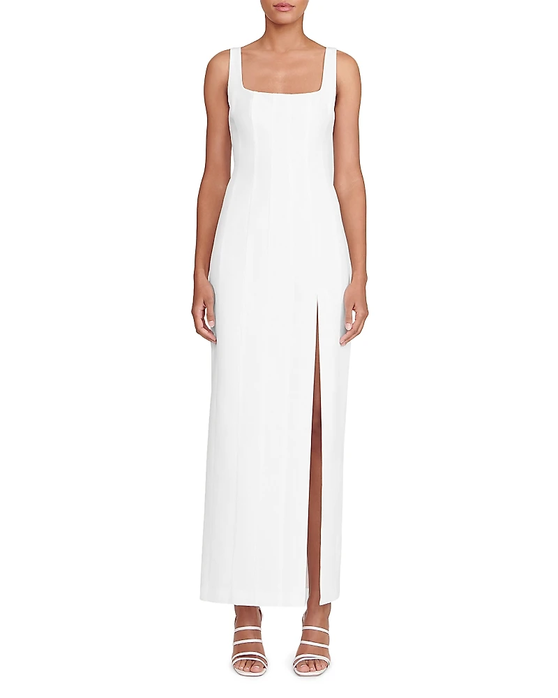 Staud Portrait Sleeveless Seamed Gown