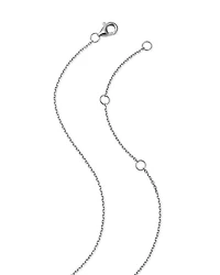 Diamond Baguette & Round Crescent Pendant Necklace in 14K White Gold, 0.62 tcw