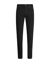 Garment Dyed Stretch Gabardine City Slim Fit Jeans Black
