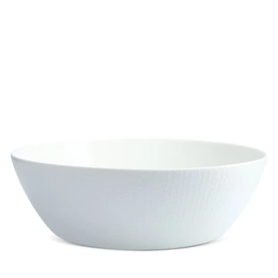 Amanda White Embossed Large Salad Bowl