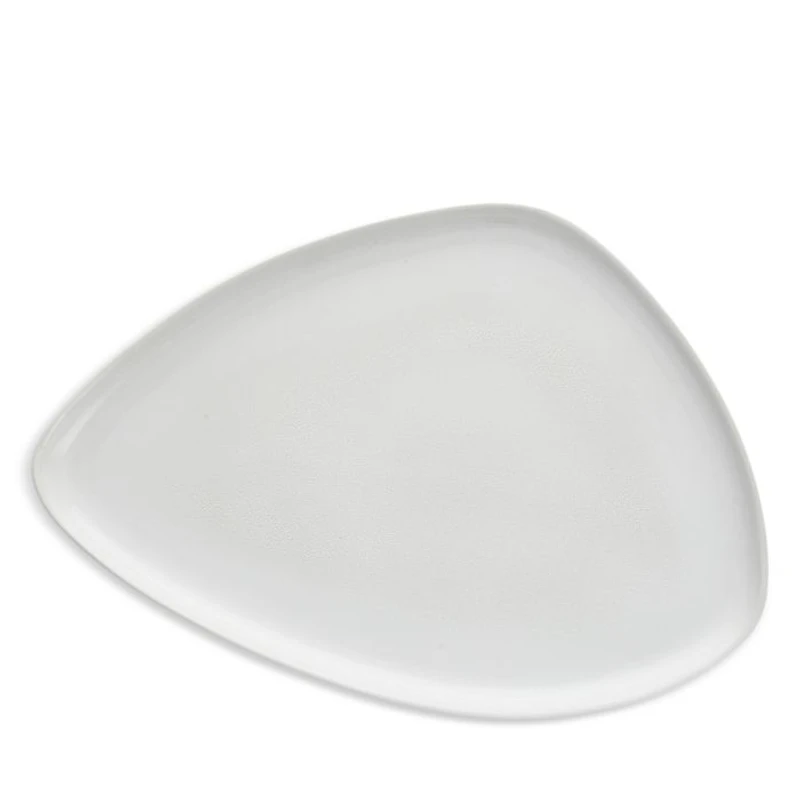 Cloud Terre® 13" Organic Triangle Serving Platter, White