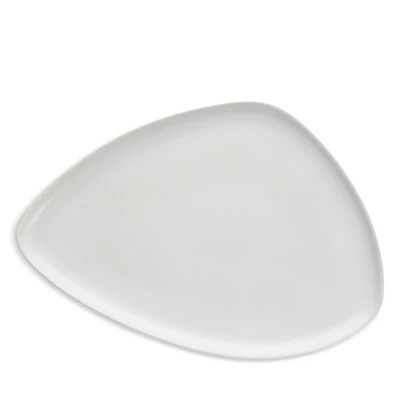 Cloud Terre® 13" Organic Triangle Serving Platter, White