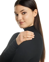 Diamond Link Ring in 14K Yellow Gold, 0.25 tcw