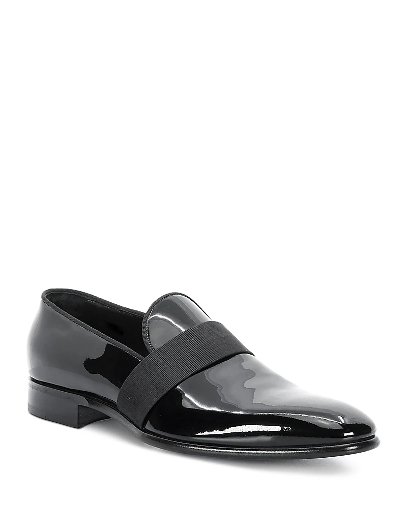 Santoni Men's Isomer-V3-01 Patent Slip On Formal Loafers