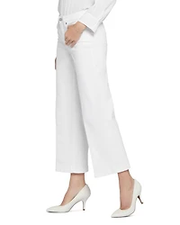 Teresa High Rise Ankle Wide Leg Jeans Optic White