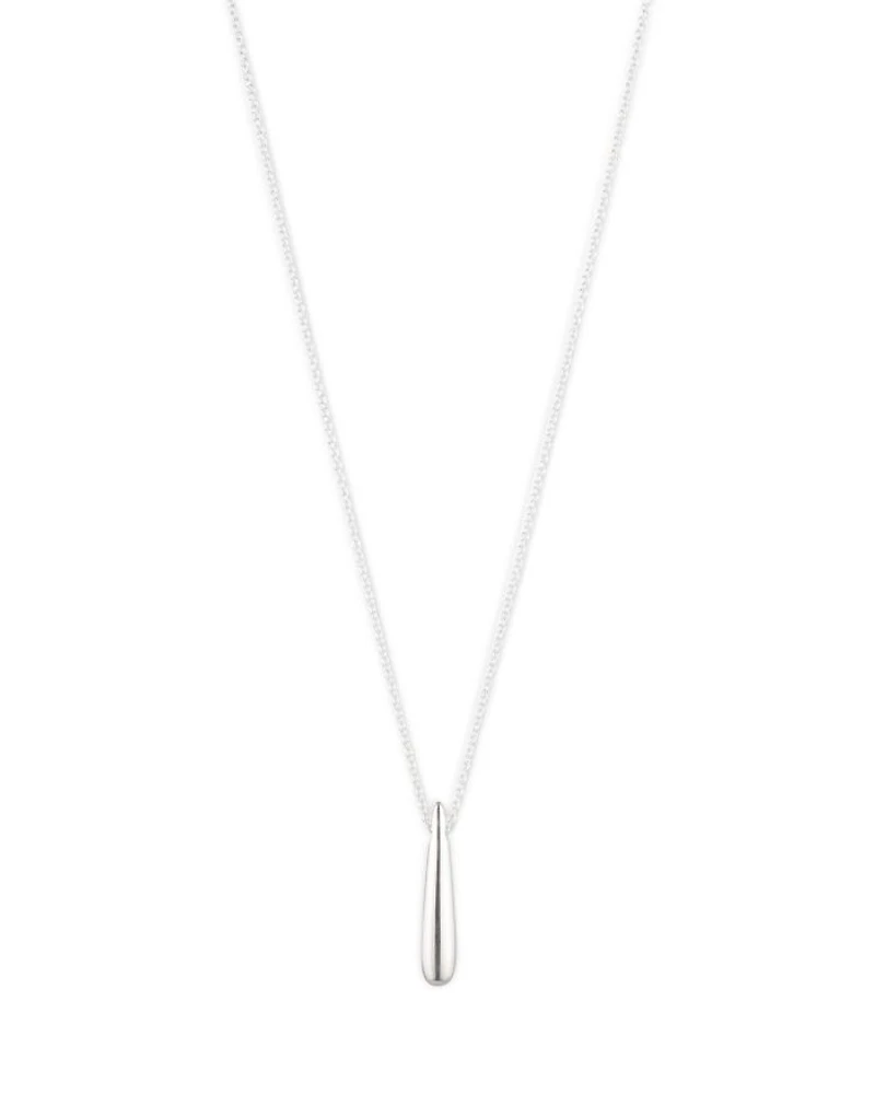 Sterling Silver Teardrop Pendant Necklace, 15"-18"