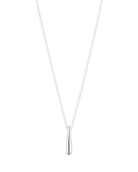 Sterling Silver Teardrop Pendant Necklace, 15"-18"