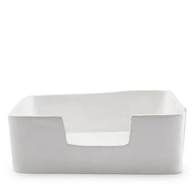 Vietri Melamine Lastra White Dinner Napkin Holder