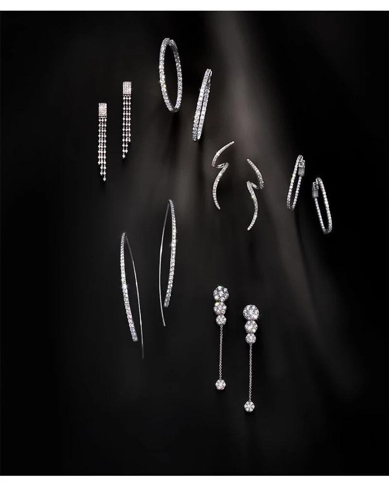 Diamond Threader Earrings in 14K Gold
