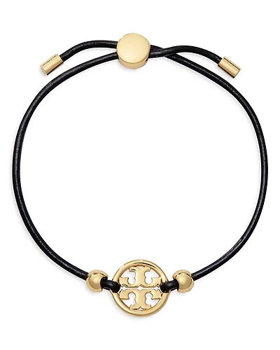 Tory Burch Miller Logo Charm Color Cord Slider Bracelet