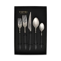 Ares Argento & Black 20 Piece Flatware Set