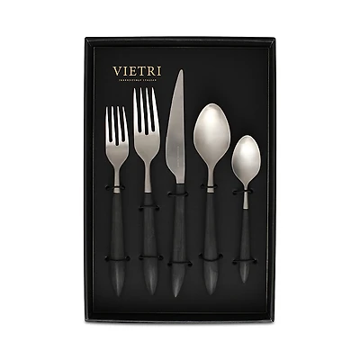 Vietri Ares Argento & Black Five-Piece Place Setting Set of 4