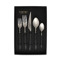 Vietri Ares Argento & Black Five-Piece Place Setting Set of 4