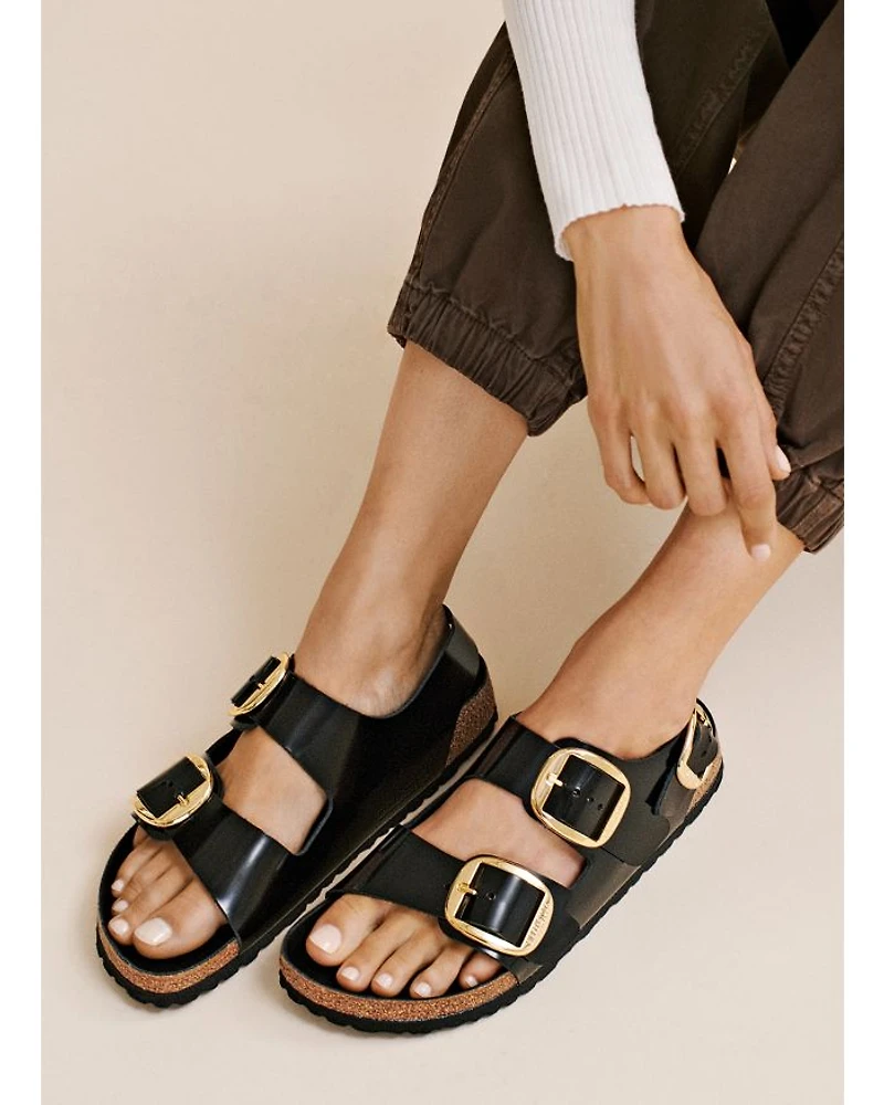Women's Milano High Shine Big Buckle Sandals