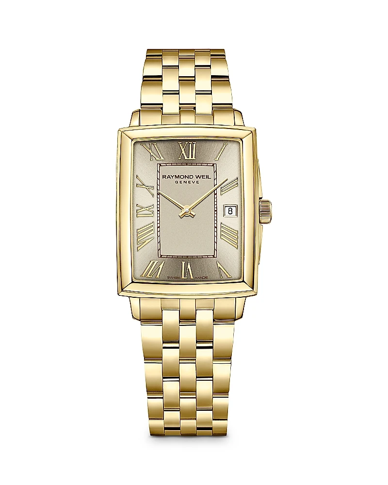 Raymond Weil Toccata Gold-tone Rectangular Watch, 23mm