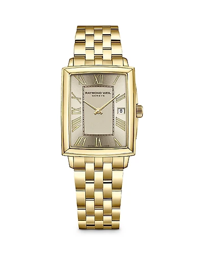 Raymond Weil Toccata Gold-tone Rectangular Watch, 23mm