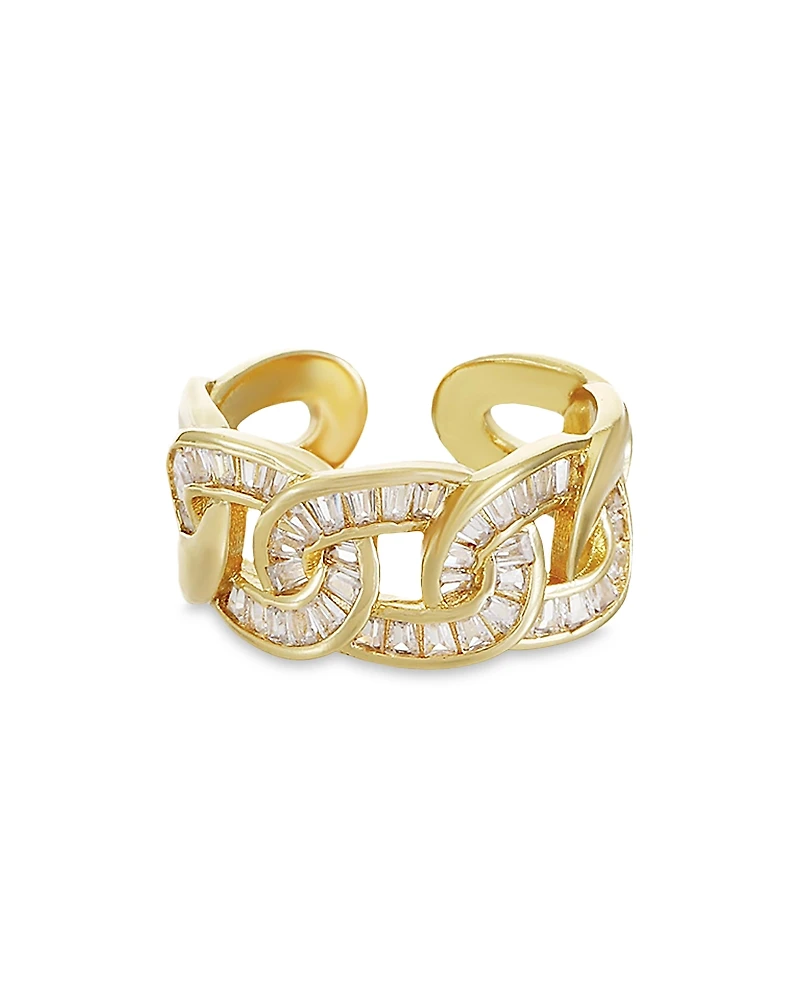 Ettika Sparkling Link Ring