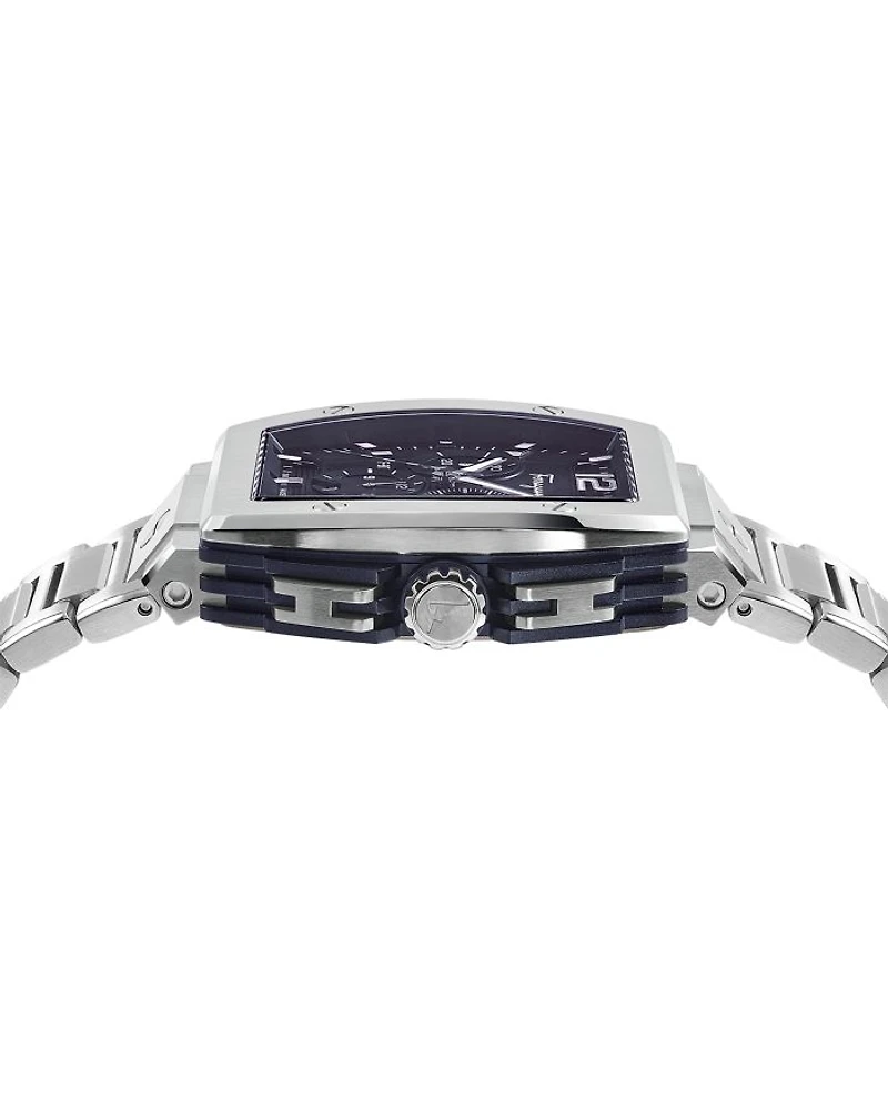 F-80 Tonneau Stainless Steel Chronograph Watch, 41.8mm