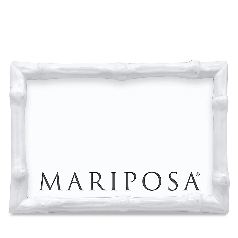 Mariposa Bamboo White Picture Frame, 4 x 6