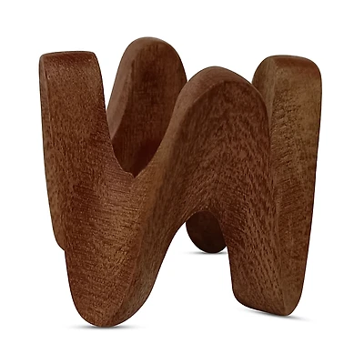 Aman Imports Wooden Chevron Napkin Ring - Exclusive