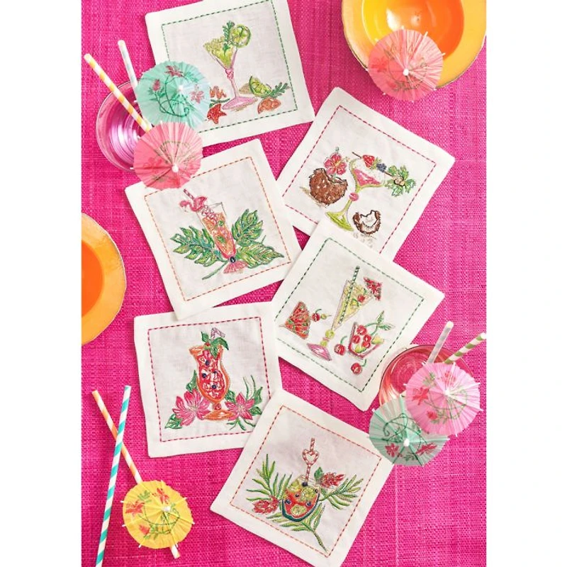 Tropicana Cocktail Napkin, Set of 6 in a Gift Box