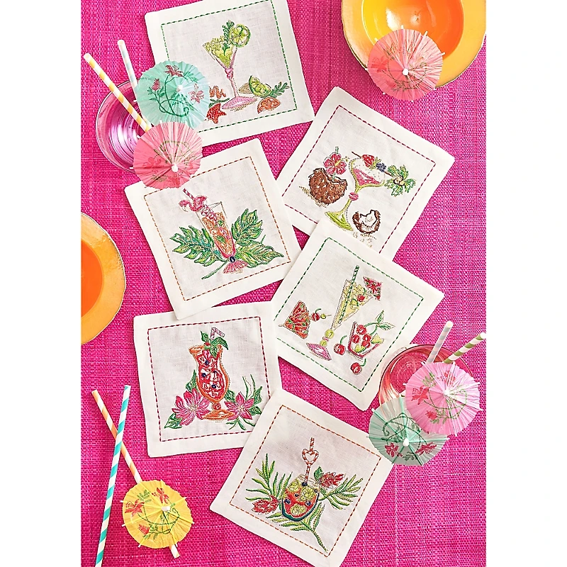 Kim Seybert Tropicana Cocktail Napkin, Set of 6