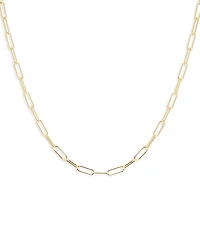 Zoe Chicco 14K Yellow Gold Heavy Metal Small Paperclip Link Chain Necklace, 16
