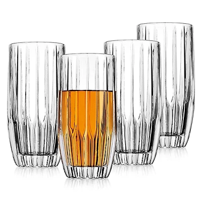 Godinger Pleat Highball Glasses, Set of 4