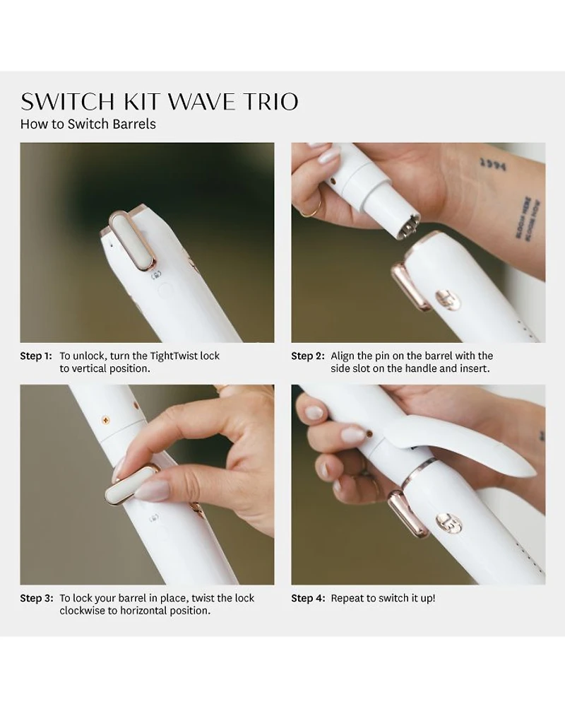 Interchangeable Curling Iron Switch Kit Wave Trio