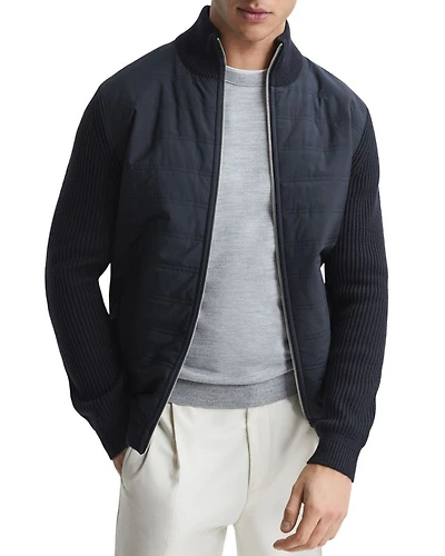 Trainer Mixed Media Zip Jacket
