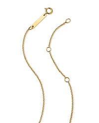 14K Yellow Gold Bezel Diamonds Diamond Open Heart Pendant Necklace, 16-18"