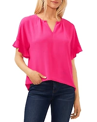 CeCe Ruffle Sleeve Drop Shoulder Blouse