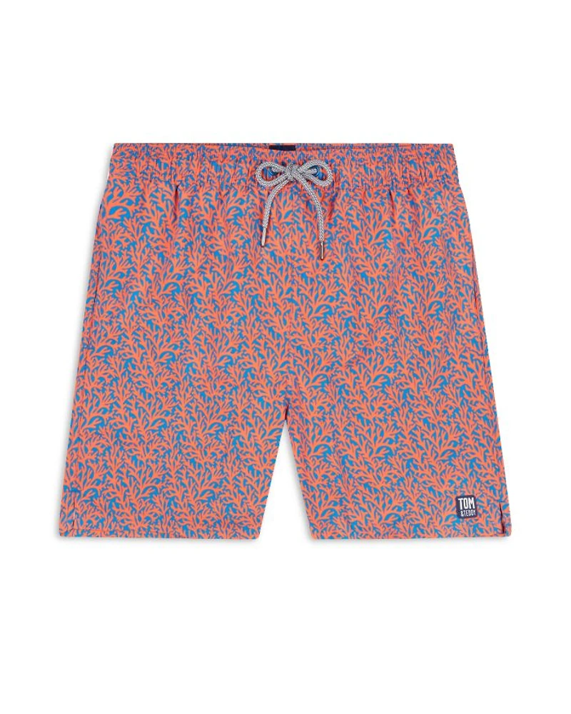 Coral Print 6" Swim Trunks