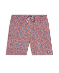 Coral Print 6" Swim Trunks