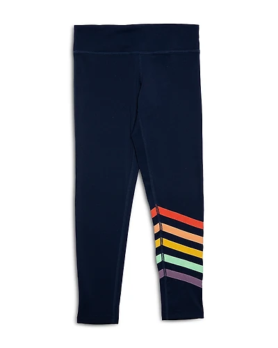 Worthy Threads Girls Leggings with Rainbow Stripes - Little Kid, Big Kid