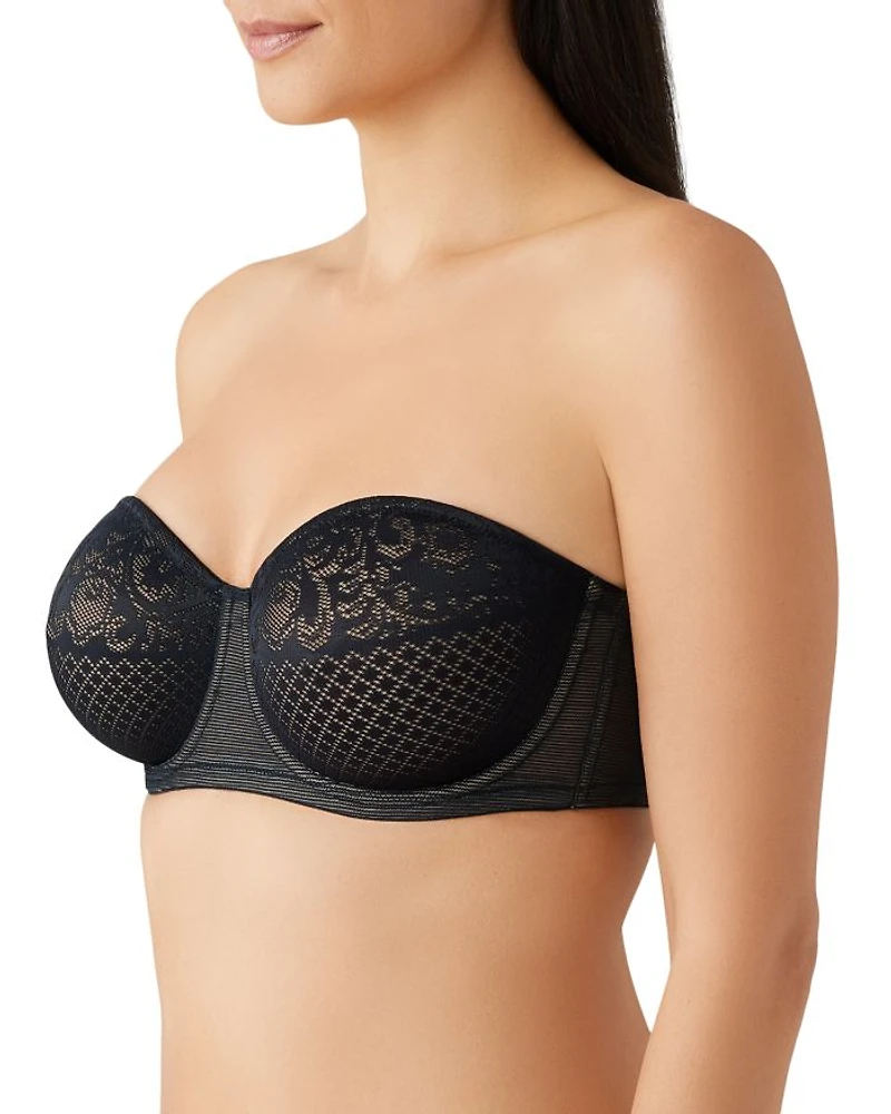 Visual Effects Strapless Lace Minimizer Bra
