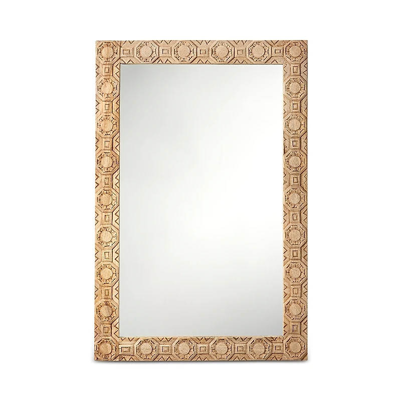 Jamie Young Relief Carved Rectangle Mirror