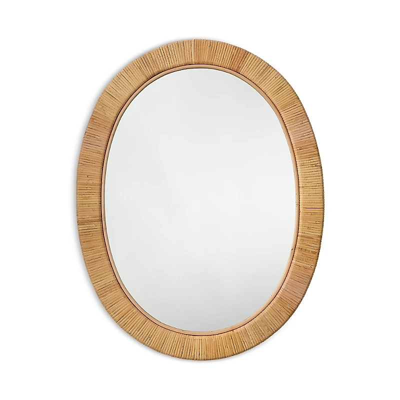 Jamie Young Aloha Rattan Oval Mirror