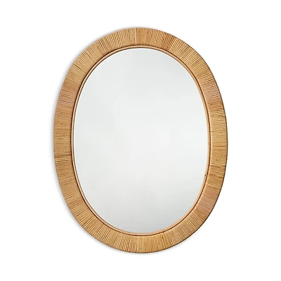 Jamie Young Aloha Rattan Oval Mirror