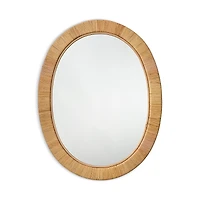 Jamie Young Aloha Rattan Oval Mirror