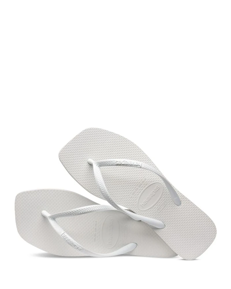 Women's Slim Square Toe Slip On Flip Flop Sandals